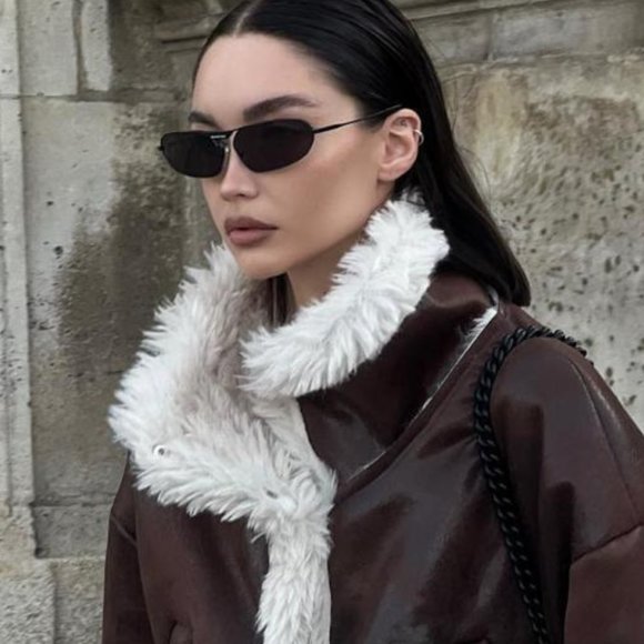 NEW BALENCIAGA BB0245S 003 UNISEX SUNGLASSES BB 0245S GOLD METAL OVAL EYEWEAR - Picture 5 of 13